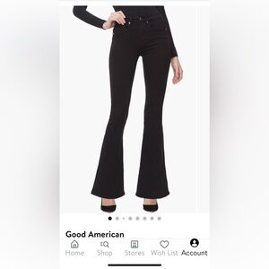 Good American Good Flare black jeans size 6 or size 28